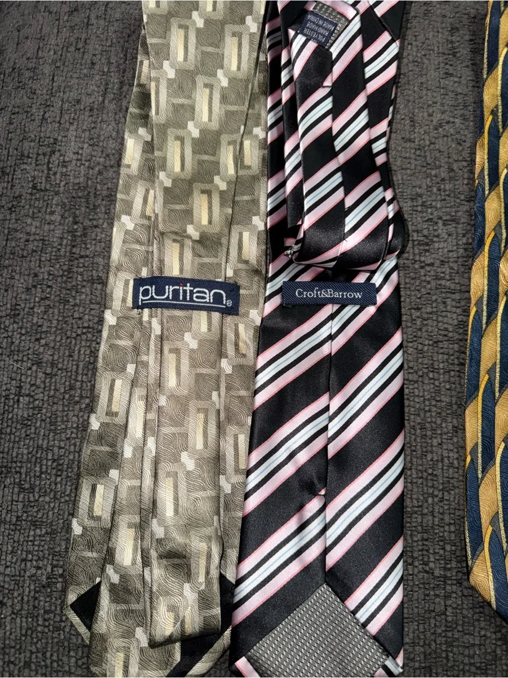8 Men’s Neckties Bundle Puritan Nautica Van Heusen Jos A Bank Croft & Barrow